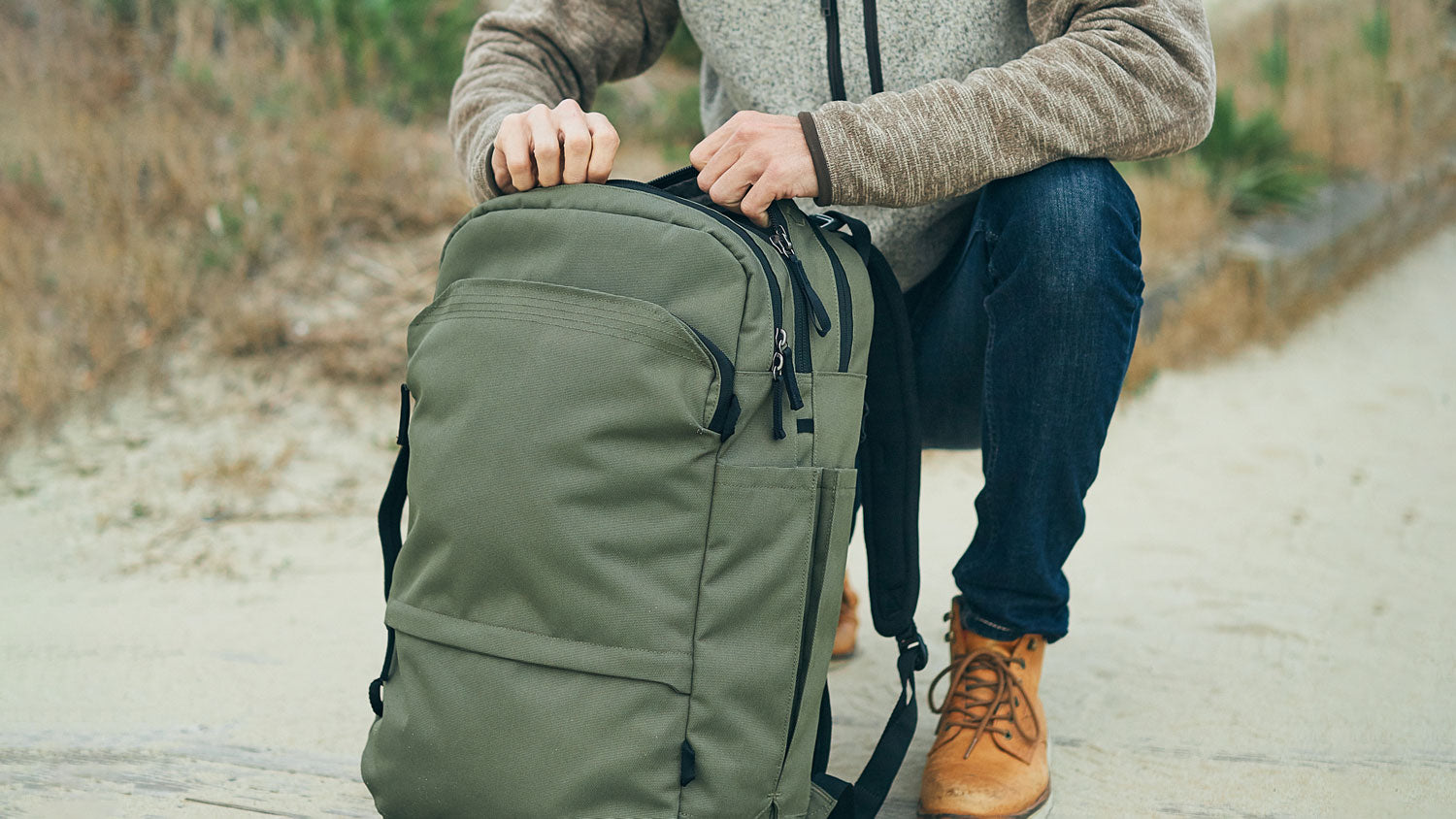 The Pakt Travel Backpack in Green
