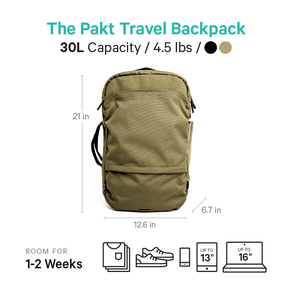 The Pakt Travel Backpack