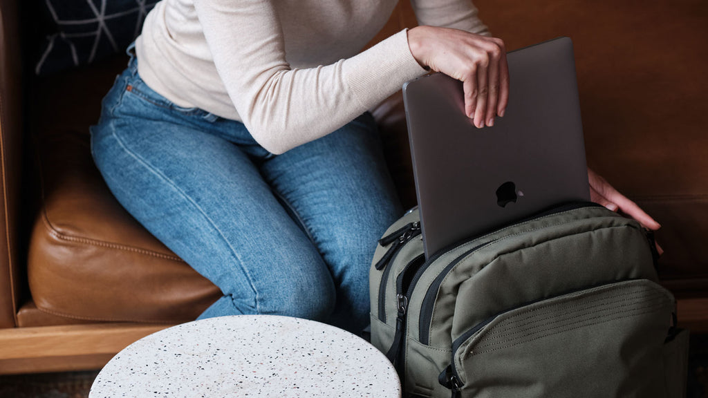 The Pakt Travel Backpack laptop pocket